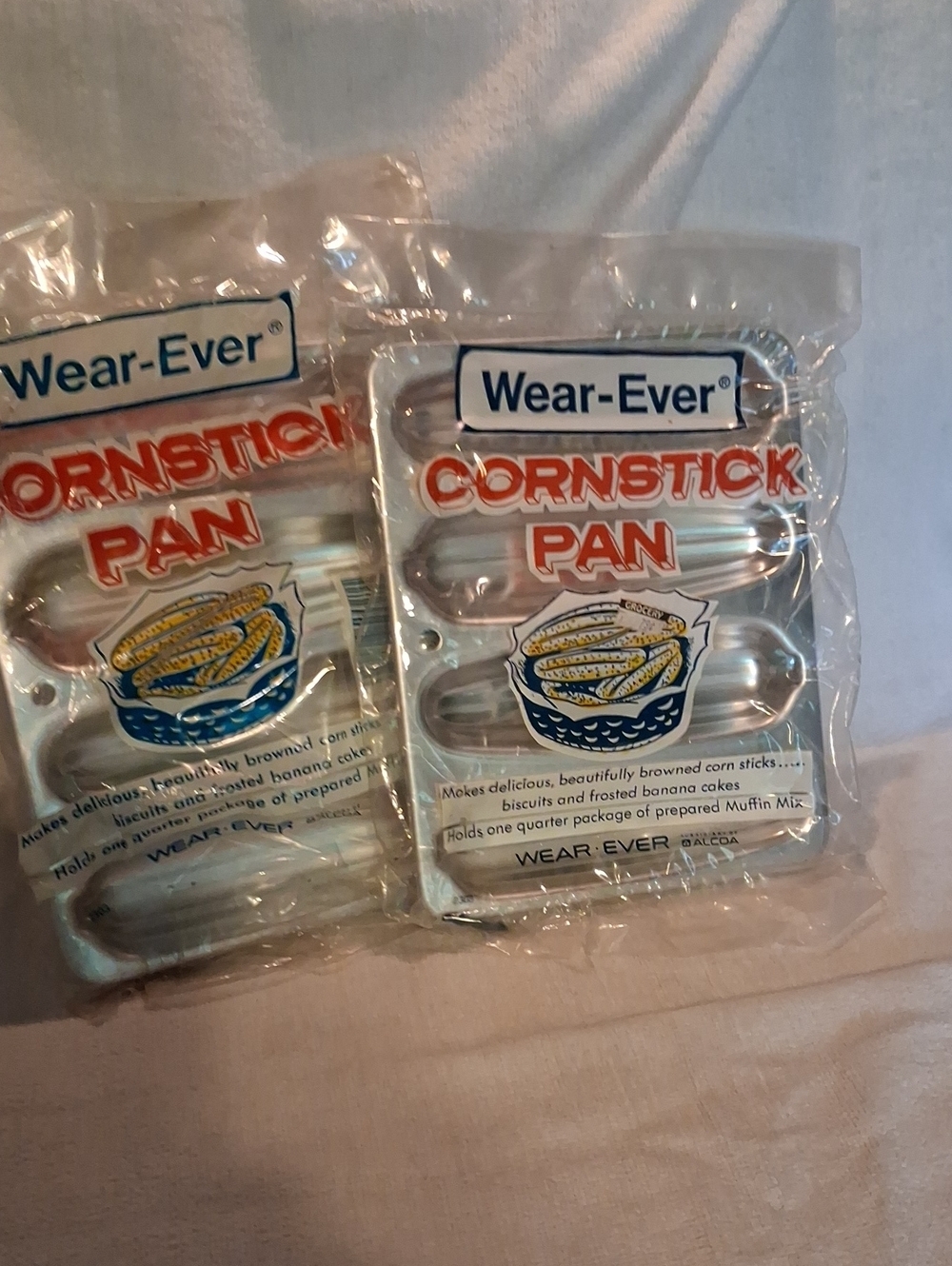 Vintage Wear-Ever Cornstick Pan - Silver Corn Stick Mold Set Of 2 New Old Stock